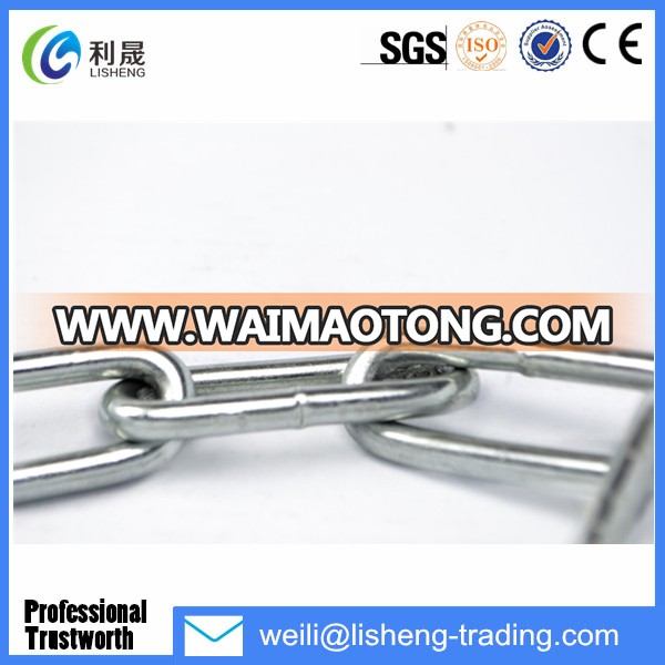 Galvanized Carbon Steel DIN763 Long Link Chain