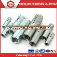 Galvanized Carbon Steel Drop in Anchor M8, Fastener Anchors